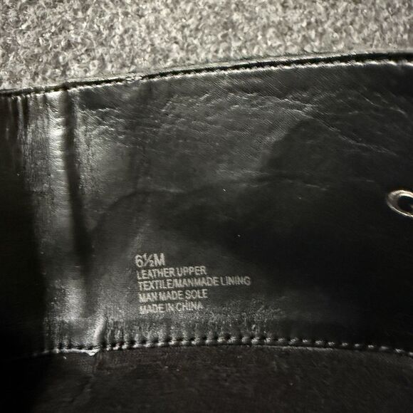 Gianni Bini Barrine Black Leather Knee High Block Heel Zip Boots Women's 6.5M - Picture 10 of 10